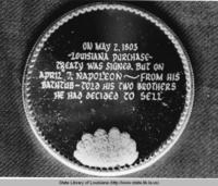 Louisiana Purchase commemorative doubloon in Baton Rouge Louisiana in the 1960s