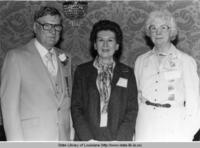 Librarians Mike Janowski, Mary Ellen Janowski and Harriet Callahan at the Louisiana Library Association conference in New Orleans Louisiana in 1983