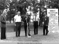 Ground breaking ceremony for the tourist reception center in Kentwood Louisiana in 1968