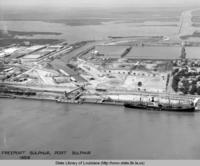 Aerial view of Freeport Sulpher in Port Sulpher Louisiana in 1959