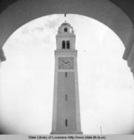 Memorial Tower at Louisiana State University in Baton Rouge Louisiana circa 1969