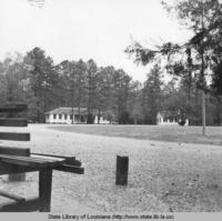 Buildings at the Chemin-A-Haut State Park in Bastrop Louisiana circa 1958