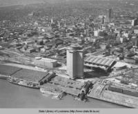 Aerial view of New Orleans Louisiana in 1968.