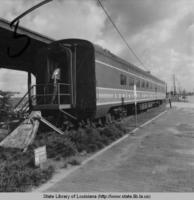 Train car at the Louisiana Arts and Science Center in Baton Rouge Louisiana circa 1970