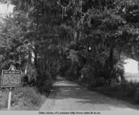 Historical marker located near Saint Martinville Louisiana circa 1976