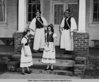Youngsters in costume of the old country in the Hungarian community near Albany Louisiana in 1950