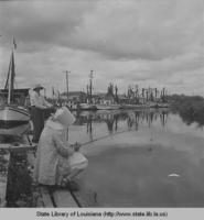 Fishing at  Delcambre Louisiana in 1946