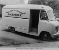 Tangipahoa Parish Library bookmobile in 1950s