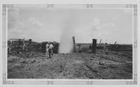 Gas well blow-out, Heyd #4, Iowa dome, Section 13-9S-7W, Shell Petroleum Company, Calcasieu Parish, early July, 1933