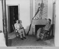 Edward Alleman and wife at home in Bayou Pierre Part in Louisiana in 1946