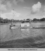 Shrimp fishing boat at Lafitte Louisiana in 1945