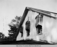 Roof eaves of the Bennett Home in East Feliciana Parish Louisiana in the 1940s