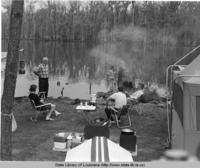 People camping at the Tchefuncte River at Fairview State Park in Madisonville Louisiana in the 1970s