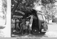 Pointe Coupee Parish library bookmobile makes a stop in 1941