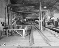 Interior view of a salt mine in Winn Parish Louisiana in the 1940s