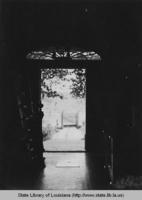 Front door with staircase at Welham Plantation in St. John Parish.
