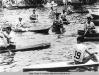 Jean Lafitte Contraband Days pirogue races in Lake Charles Louisiana in the 1970s
