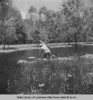 Crawfishing in the Atachafalaya swamp near Krotz Springs Louisiana in 1947