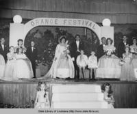 King and queen and their court at the Orange Festival in Buras Louisiana in 1947