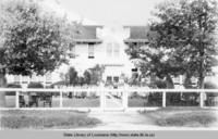 Visitors day at Bayou du Large Grade school in Terrebonne Parish Louisiana in the 1930s