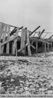 Shrimp drying platform in Manila Village Louisiana in the 1930s