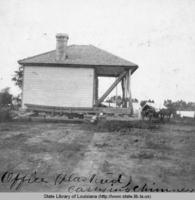 Thornton and Company moving a house in the early 1900s
