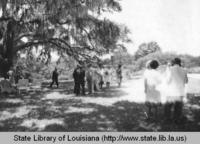 Outdoor gathering at Avery Island Louisiana in 1971