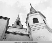 Roof of Saint Louis Cathedral in the French Quarter in New Orleans Louisiana in 1978