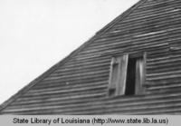 Roof of historic house near the Cochon de Lait Festival in Mansura Louisiana circa 1971