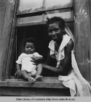 Mother and child on 19th St in Baton Rouge in 1947