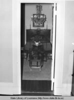 Dining Room with mantel at Laurel Hill plantation home in Saint Francisville Louisiana circa 1978