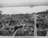 Aerial view of Lake Arthur Louisiana in the 1930s