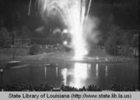 Fireworks on the Cane River at the  Christmas Pagent in Natchitoches Louisiana in 1967