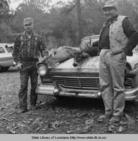 Two men with killed deer after deer hunt in Union Parish Louisiana in 1959