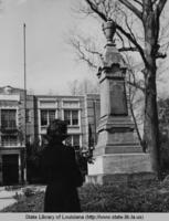 Poydras monument in New Roads Louisiana in the 1940s