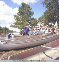 Reenactment of the Evangeline journey during the  Evangeline pageant in Saint Martinville Louisiana in 1965