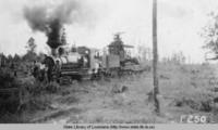 Locomotive train at rest in Louisiana in the 1920s