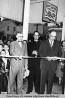 Grand opening ceremonies for the Saint Martin Parish demonstration library in Breaux Bridge Louisiana in 1955