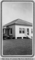Dining room and kitchen at the Acadia Academy in Acadia Parish in 1936