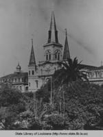 St. Louis Cathedral in Jackson Square in New Orleans in 1940