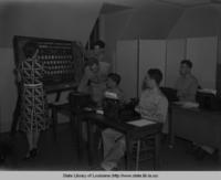 Night classes being conducted by WPA teachers for enlisted men at Barksdale Air Force Base in Shreveport  Louisiana in 1940