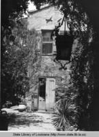 Patio home of the artist Alberta Kinsey in New Orleans Louisiana in the 1930s