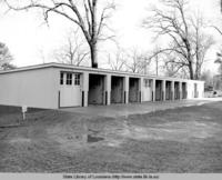 Vehicle garages at the Veterans Hospital in Rapides Parish in 1939.