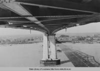 Huey P. Long Bridge in New Orleans Louisiana circa 1940