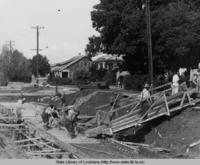 WPA Workmen constructing a new sewer system in Thibodaux Louisiana in 1936
