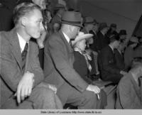 Spectators watching the rodeo at the Louisiana State University coliseum in Baton Rouge in 1939