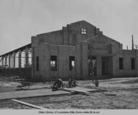 Gymnasium under construction in Dutchtown Louisiana in 1937
