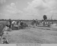 Construction work at Southern University in Baton Rouge in the 1930s