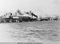 Harbor and port facilities in New Orleans Louisiana in the 1930s