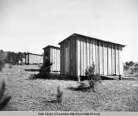 Refugee cabins for African American victims of the 1937 flood near Calhoun, Louisiana in 1937